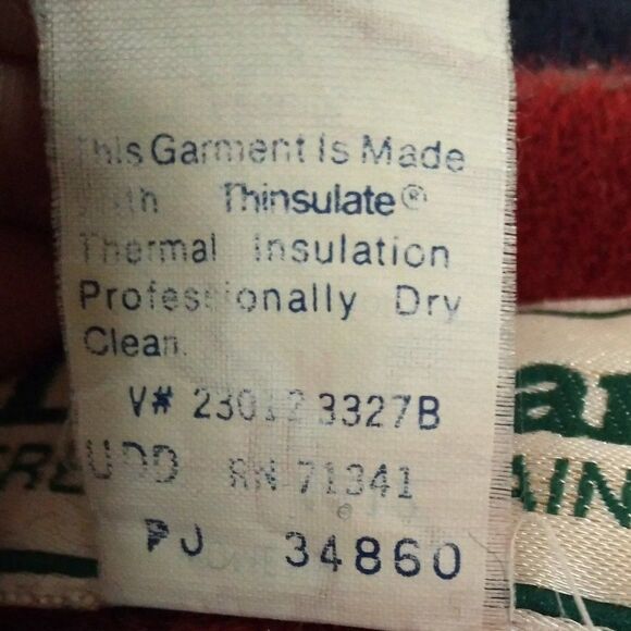 Vintage L.L. Bean Wool Lined Bomber Jacket Coat Navy Blue - Picture 7 of 9